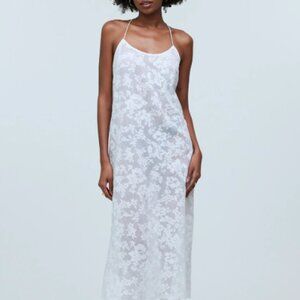 NWT Madewell Floral Halter Cover-Up Midi Dress